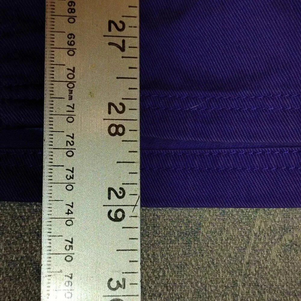 Women's Purple Cotton Short Sleeve 2 Pocket Cotton Shirt NO NAME  NO TAGS - Picture 6 of 11